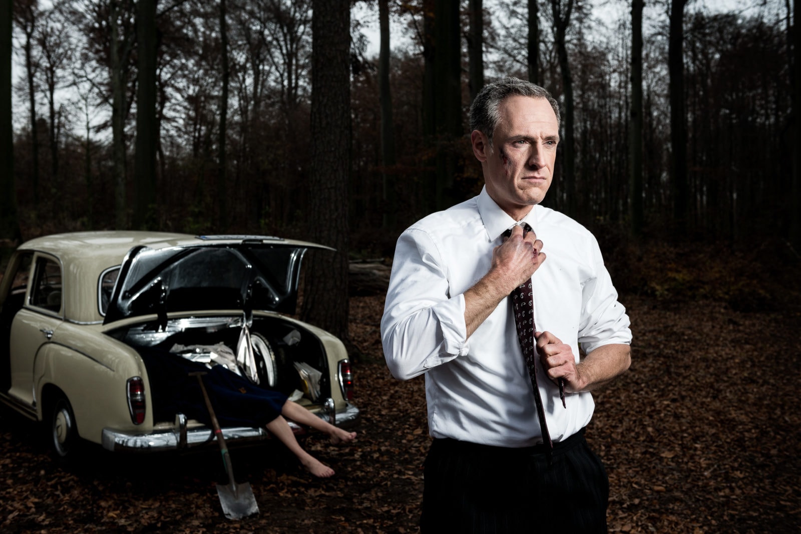 Inszeniertes Shooting on Location / Peopleaufnahmen mit dem Schauspieler Daniel Wandelt in Düsseldorf