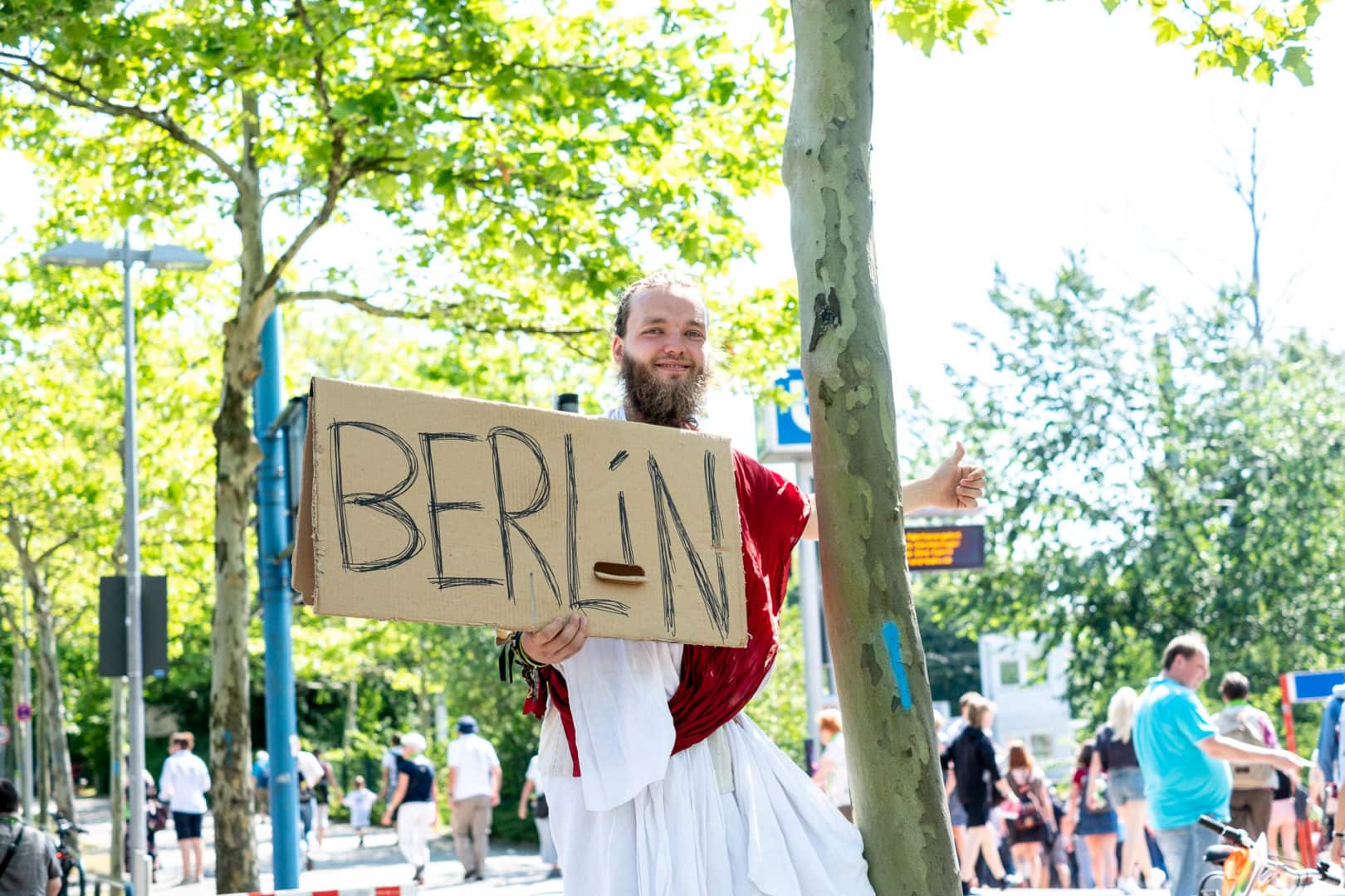 Portrait eines Teilnehmers auf dem Kirchentag