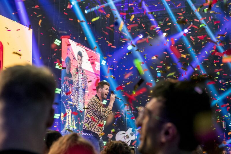 Live auf der Bühne auf dem youTube Festival in Berlin