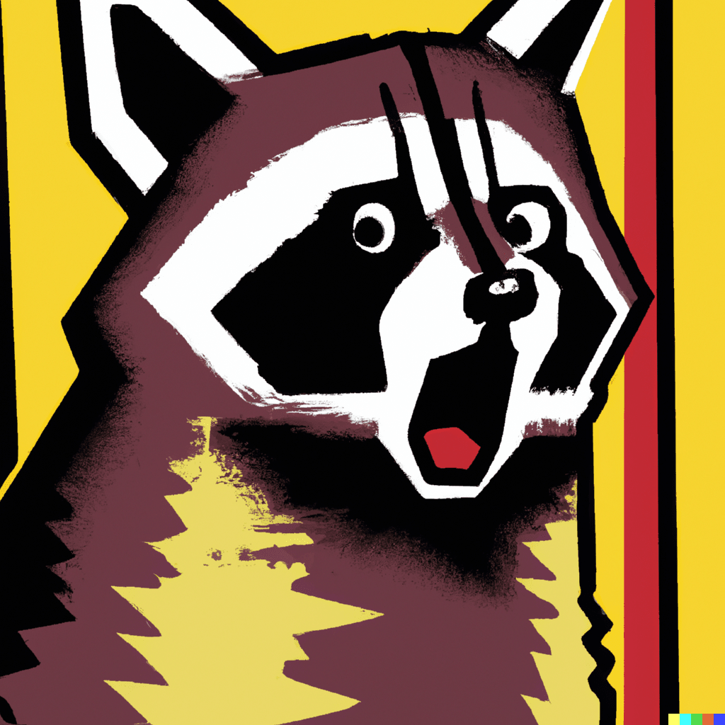 DALL·E 2023 01 03 08.52.39 oh Jeff racoon like painting of roy lichtenstein FOTOGRAF Dortmund