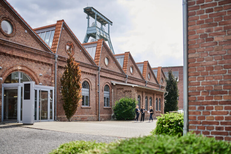 Außenaufnahme des alten Zechengeländes der Zeche Ewald in Herten,